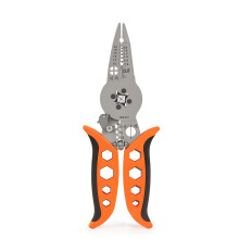 Cable Crimping Pliers With Integrated Wire Cutter And Stripper