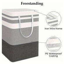 75L Laundry Baskets Large Capacity Dirty Clothes Hamper With Handles Durable Bathroom Clothes Storage Basket For Home Dorm Hotel