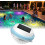 (1PCS-Warm light, -) LED Solar Powered Floating Pool Lights, 3 Dimming Modes 2PCS 6