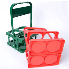 4 Holes Foldable Plastic Beverage Carrier,Reusable Drink Holder with Handle Portable Drink Holder Yellow