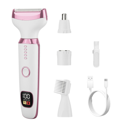 Ensemble d'outils de toilettage tout-en-un rechargeable-Blanc