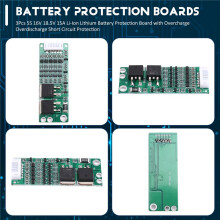 3Pcs 5S 16V 18.5V 15A Li-Ion Lithium Battery Protection Board with Overcharge Overdischarge Short Circuit Protection