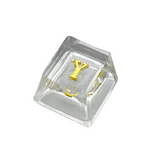 Clear Resins Keycap With 3D Raised Letter For Customs-Y key