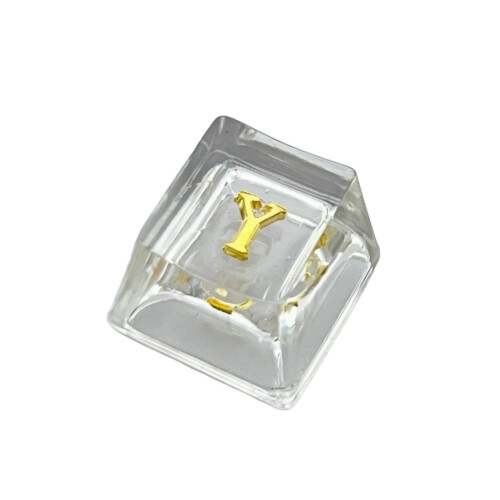 Clear Resins Keycap With 3D Raised Letter For Customs-Y key