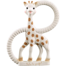 Sophie la girafe Baby Teething Ring, 100% Natural Rubber Phthalate-Free Easy to Grip Baby Teether,