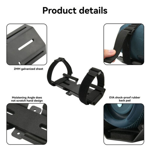Universal  Speaker Bracket Portable Bicycle Metal Bracket Adjustable Bicycle Speaker Bracket with Straps 2