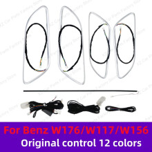 (Ambient light, A-class W176(13-18)) For Mercedes-Benz A CLA GLA W176 W117 W156 Turbine Air Vent Ambient Light Kit 12/64 Colors Air Vents Car Parts
