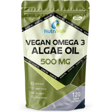 NutriVolv Omega 3 Algae Oil 500mg (120 Softgels)