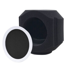 Mic Isolation Shield Filter Wind Shield Acoustic for Record Studios Mic Sound-Absorbing Foam Vocal Isolation Black