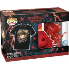 Funko Pop! Tees Stranger Things - Eddie Vinyl Figure #1462 and Large Size Short Sleeve T-Shirt