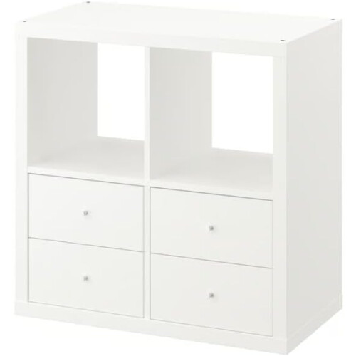 ikea kallax White 4-cube Storage unit,  77x77 cm