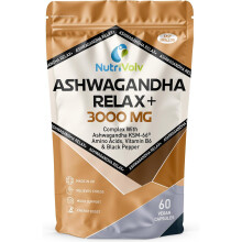 NutriVolv Ashwagandha KSM-66 3000mg (60 Capsules)
