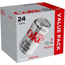 Diet Coke Soft Drink Cans, 24 x 330 mL
