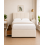 Modern Upholstered Bed with USB & Drawers Cream6FT 2