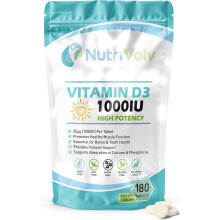 NutriVolv Vitamin D3 1000IU Tablets 180 Pack