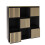 Kube 3x3 Storage Display Unit Black/Medium Oak 4