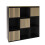 Kube 3x3 Storage Display Unit Black/Medium Oak 2