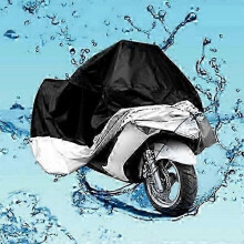 (XXXL, silver) New Upgraded Waterproof Motorcycle Bike Cover - Outdoor Dustproof Rainproof Sunscreen Snow Protection Cover