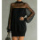 (A#, Medium) Vestido de malla con parches, primavera/otoño 6