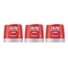 3x Brylcreem ORIGINAL LIGHT GLOSSY HOLD Mens Hair Styling Cream RED TUB 150ml