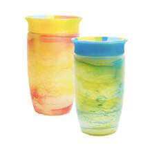 Munchkin Miracle 360 6+ Months 10 oz Baby Sippy Cups (2-Pack) Free Flow Beaker for Toddlers. Traine