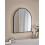 Black Arched Wall Mount Aluminium Mirror 70x50x2Cm 1