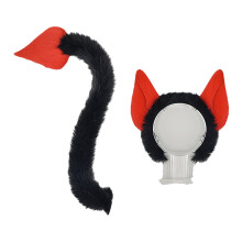 Ensemble de bandeaux et queue de diable,-Ensemble rouge