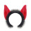 Bandeaux cornes du diable, queue du diable,-Bandeau rouge 1