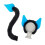 Devil Costume Accessories Set Devil Horn Headband-Blue set 1