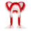 Chapeau confortable d'hiver de polyester de chapeau-Rouge blanc 1