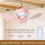 (W+P, -) Oplaadbare Hangende Ventilatorlamp - 2 Stuks, Roze 6