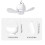 (W+P, -) Oplaadbare Hangende Ventilatorlamp - 2 Stuks, Roze 7