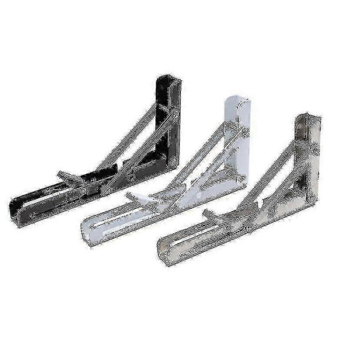 2PCS Heavy Duty Folding Shelf Brackets Metal Collapsible Wall Mounted Hinge DIY Space Saving 2