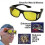 (Black) Unisex Hd Night Vision Driving Sunglasses Fine Over Wrap Around 2