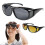 (Black) Unisex Hd Night Vision Driving Sunglasses Fine Over Wrap Around 4