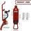 (6 pcs red, -) 2 supports pelle, orange, véhicule 7
