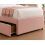 Modern Upholstered Bed with USB & Drawers Pink 5FT 7