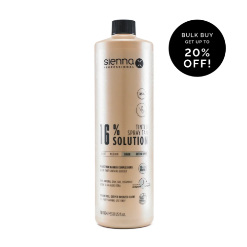 Sienna X 16 % DHA Solution autobronzante professionnelle à séchage rapide 1 L