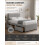 Modern Upholstered Bed with USB, Drawers Silver6FT 8