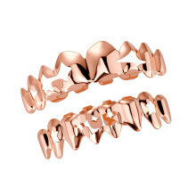 Hip Hop Inspire Star Grillzs, bijoux dentaires-Couleur Or Rose