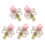 Blumen-Seiten-Haarspange, handgewebtes Design,-Rosa 1