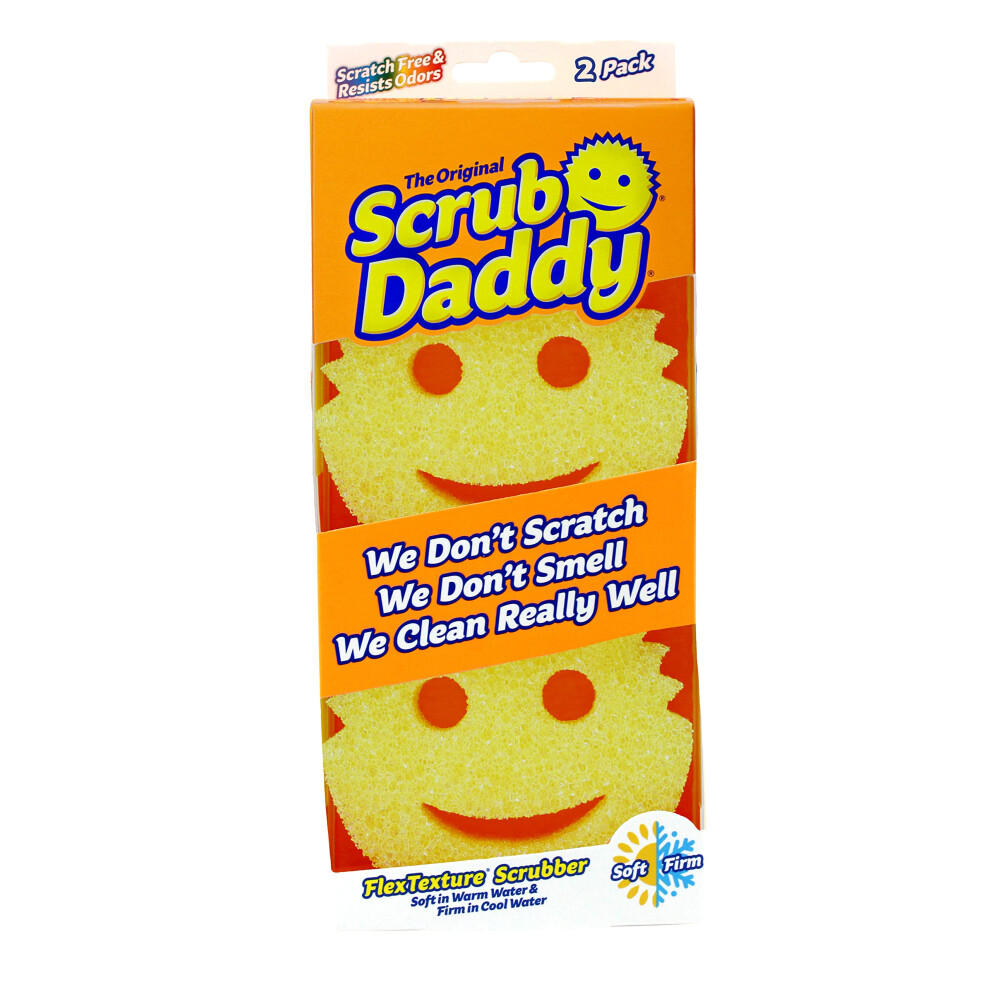 Scrub Daddy Original Dish Sponge Twin Pack, Kitchen Sponges For Cleaning & Dishwashing, Washing Up Sponges Multipack 5051227544261