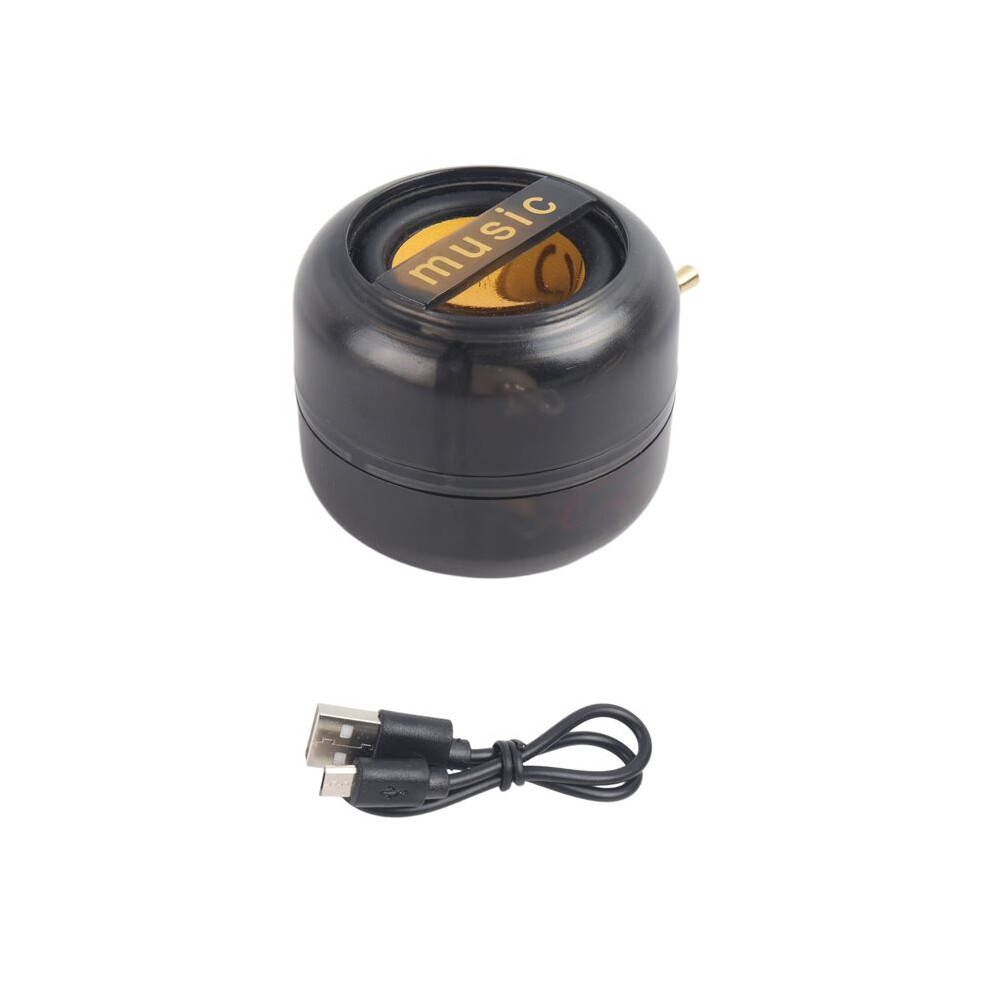 2X Speaker Universal 3.5Mm Sound Box Mobile Phone Speaker Amplifier External Wired Speakers Transparent Black 6031337465457