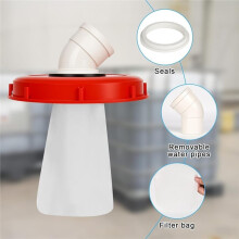 IBC Lid Filter, 45 IBC Lid Filter, 245 mm Tank Cap Water Filter Nylon Rainwater Filter Washable with Lid