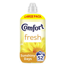 Comfort Fresh Sunshiny Days Fabric Conditioner, 52 washes (1.56 L) - Softener with Motion-Activated Fragrance Technology