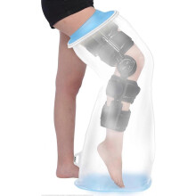 (Extra wide-full leg) Upgraded Extra Wide Full Leg Cast Cover For Shower Non-slip Reusable Waterproof Protection for Broken Arm Leg