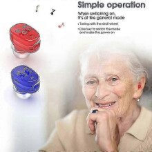 (Blue) Enhanced Mini Hearing Aids for Seniors: Noise Cancelling, Comfortable Lightweight Sound Amplifier Devices