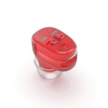 (Red) Enhanced Mini Hearing Aids for Seniors: Noise Cancelling, Comfortable Lightweight Sound Amplifier Devices