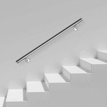 (160 cm) Sonnewelt Polished Stainless Steel Wall Handrail 42mm with Slightly Domed End for Staircase Safety Rail