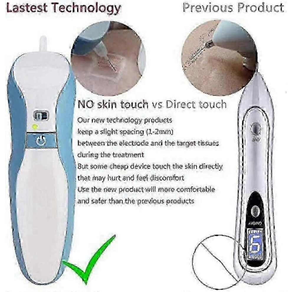 (, Au) Plasma Pen Eyelid Lift Wrinkle Reduction Needle Free Skin Tightening Therapy Device For Facial Care Blue/Light 7082700107671